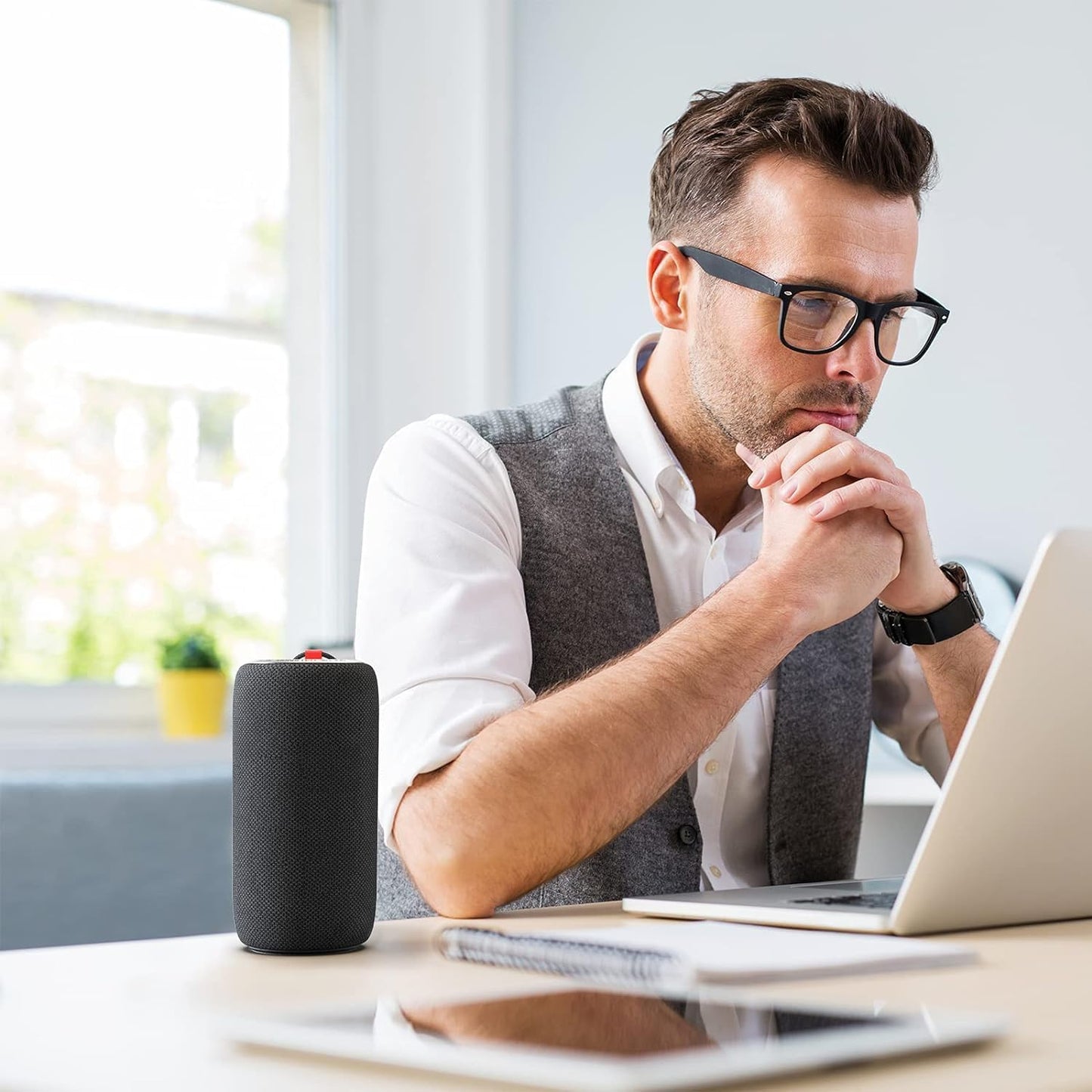 Upgraded Bluetooth Speaker, 30W Portable Speaker, 360° Stereo Sound with Punchy bass, TWS Pairing, IPX6 Waterproof, Bluetooth 5.2, 24H Playtime, Perfect for Home, Outdoor, Beach, Black