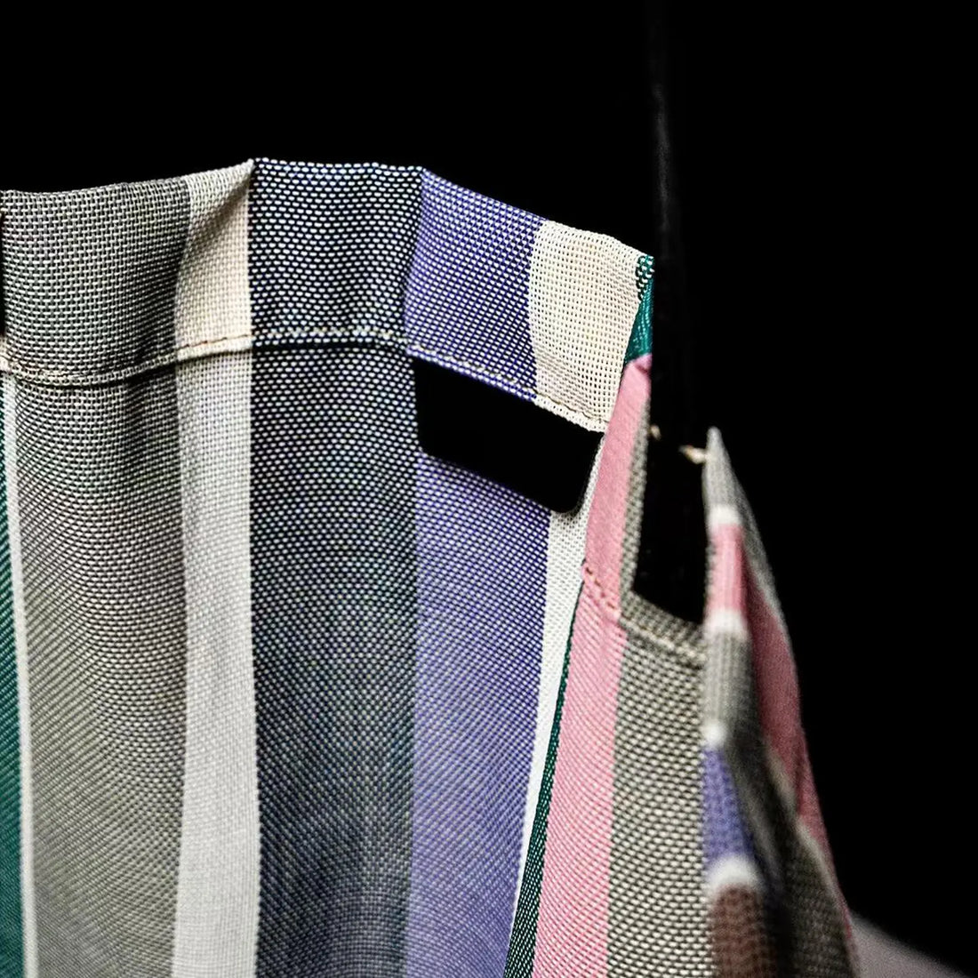 Vintage Stripe Fabric Shoulder Tote Bag